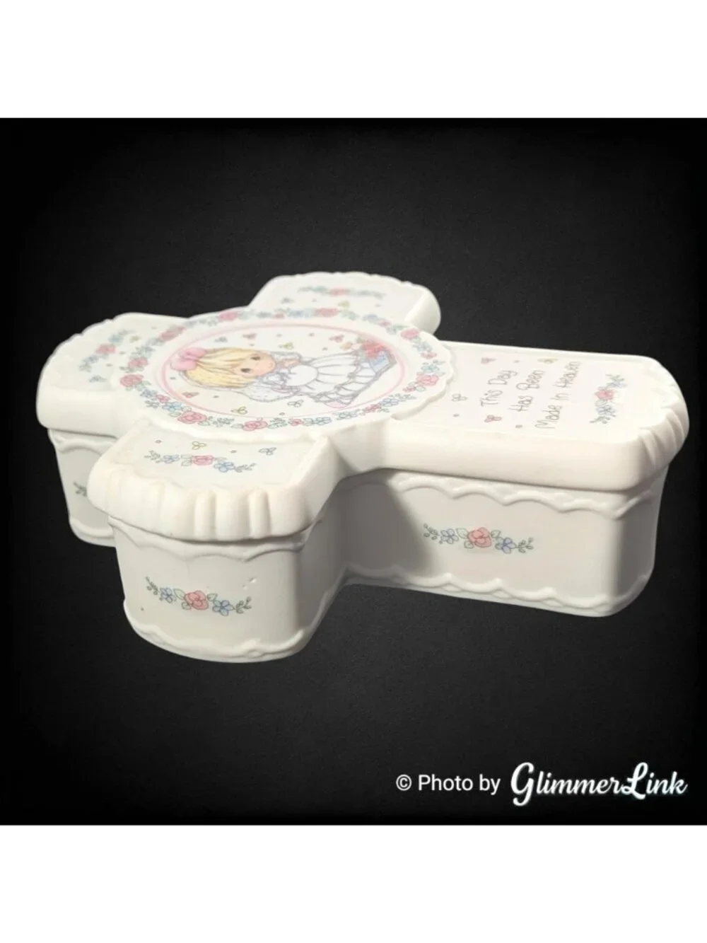 Vintage Precious Moments Cross Trinket Box This Day Has Been Made in Heaven